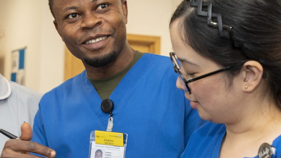 nurses smiling