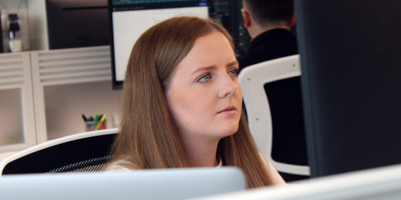 girl sitting at desk